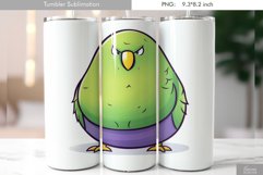 Cartoon Funny Bird Tumbler Sublimation|Grumpy Bird Product Image 1