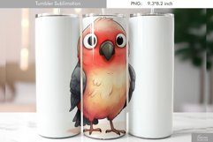 Cartoon Funny Bird Tumbler Sublimation|Grumpy Bird Product Image 1
