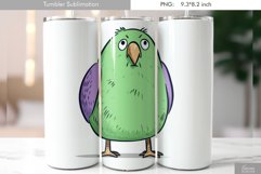 Cartoon Funny Bird Tumbler Sublimation|Grumpy Bird Product Image 1