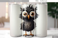 Cartoon Funny Bird Tumbler Sublimation|Grumpy Bird Product Image 1