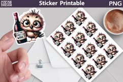 Funny Bird Sticker | Wine Sticker Product Image 1