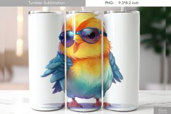 Cartoon Funny Bird Tumbler Sublimation|Grumpy Bird Product Image 1
