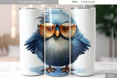 Cartoon Funny Bird Tumbler Sublimation|Grumpy Bird Product Image 1