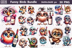 Funny Bird Bundle | Wine Sublimation Product Image 1