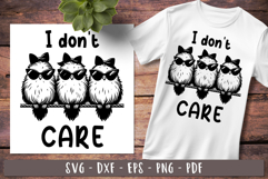 I don&#039;t care Funny birds Sarcastic Quotes Product Image 1
