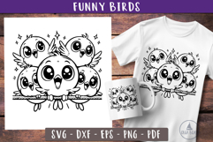 Funny birds svg | Happy birds clipart Product Image 1