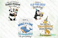 Funny Birthday Animals PNG Product Image 1