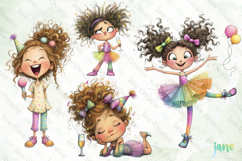 Funny Birthday Party Girl Clipart Product Image 1
