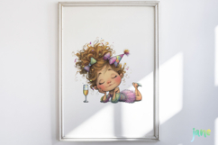 Funny Birthday Party Girl Clipart Product Image 5