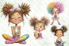 Funny Birthday Party Girl Clipart Product Image 1