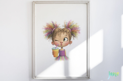 Funny Birthday Party Girl Clipart Product Image 5