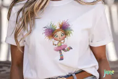 Funny Birthday Party Girl Clipart Product Image 2
