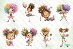 Funny Birthday Party Girl Bundle Clipart Product Image 7