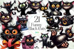 Funny Black Cats Sublimation Clipart Product Image 1