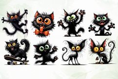 Funny Black Cats Sublimation Clipart Product Image 4