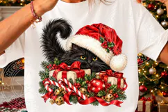 Funny Black Christmas Cats PNG Product Image 3