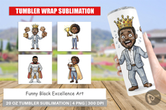 Funny Black Excellence Tumbler Product Image 1