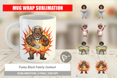 Funny Black Family Cookout Mug Wrap Product Image 1