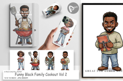 Black Family Cookout Digital Paper Product Image 1