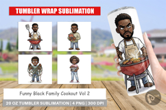 Funny Black Family Cookout Tumbler Product Image 1