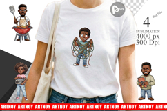 Funny Black Family Cookout Sublimation Product Image 1