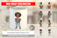 Funny Black Family Cookout Mug Wrap Product Image 1