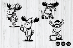 Funny Christmas Moose SVG, Moose SVG, Funny Moose SVG Product Image 1