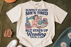 Funny Book Lover PNG Reading Girl Design Product Image 2