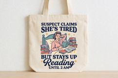 Funny Book Lover PNG Reading Girl Design Product Image 4