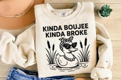 Funny Boujee Duck with Sunglasses PNG, Kinda Boujee Kinda Product Image 6