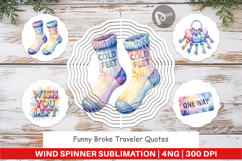 Funny Broke Traveler Wind Spinner Product Image 1