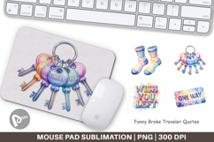 Funny Broke Traveler Quotes Mouse Pad Product Image 1