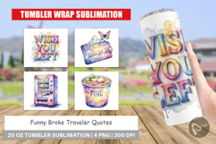 Funny Broke Traveler Quotes Tumbler Product Image 1