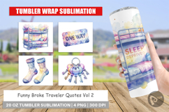 Funny Broke Traveler Quotes Tumbler Product Image 1