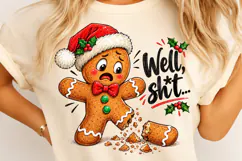 Funny Broken Gingerbread Man Christmas PNG Product Image 3
