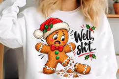 Funny Broken Gingerbread Man Christmas PNG Product Image 4