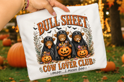 Funny Bull Sheet Png, Spooky Season Cow Png Product Image 3