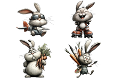 Funny Bunny Clipart Sublimation Product Image 2