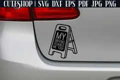 My Driving Scares Me Too - Funny Car Decal SVG Product Image 2