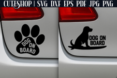 Dog On Board SVG - Funny Car Decal SVG | Car Sticker SVG Product Image 2