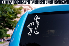 Middle Finger Bird - Funny Car Decal SVG | Car Sticker SVG Product Image 2