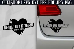 Baby On Board SVG - Car Sticker SVG | Funny Car Decal SVG Product Image 1