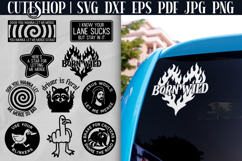 10 Funny Car Decals SVG Bundle - Car Stickers SVG Product Image 1