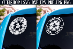 Emotional Support Vehicle - Car Sticker| Funny Car Decal SVG Product Image 1