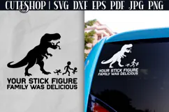 Stick Figure Family - Car Sticker SVG | Funny Car Decal SVG Product Image 1