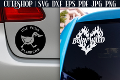 10 Funny Car Decals SVG Bundle - Car Stickers SVG Product Image 6