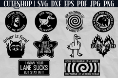 10 Funny Car Decals SVG Bundle - Car Stickers SVG Product Image 2