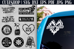 10 Funny Car Decals SVG Bundle - Car Stickers SVG Product Image 1