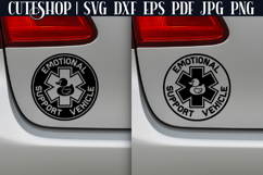 Emotional Support Vehicle - Car Sticker| Funny Car Decal SVG Product Image 2
