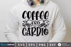 Coffee and cardio SVG, Workout SVG Design Product Image 1
